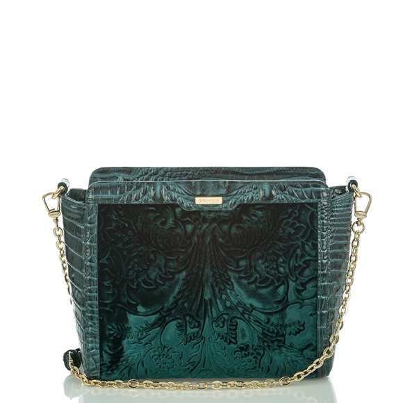 Brahmin Handbags - BRAHMIN Leather Embossed Velvet Crossbody Bag